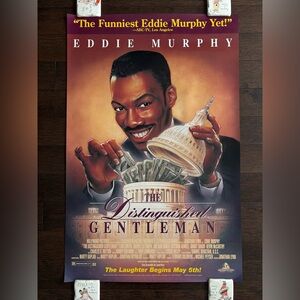 1992 The Distinguished Gentleman Original Movie VHS Rental Store Poster Rare
